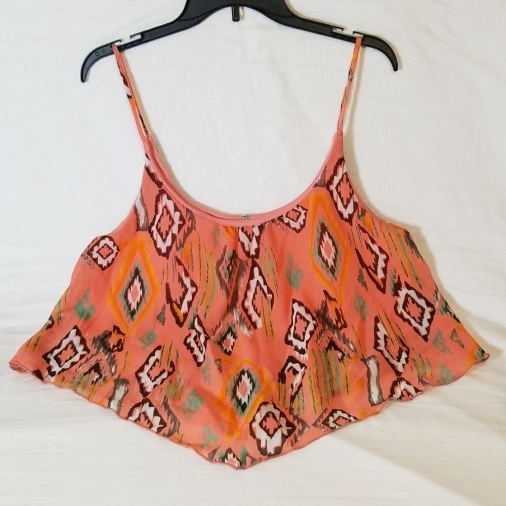 Bella D Aztec Print Spaghetti Strap Top Size‎ L